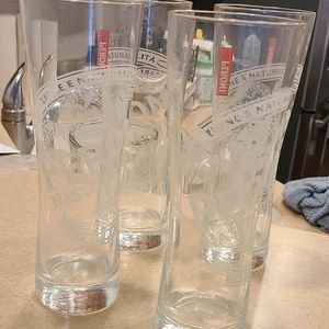 4 peroni naastri azzurro pint glasses